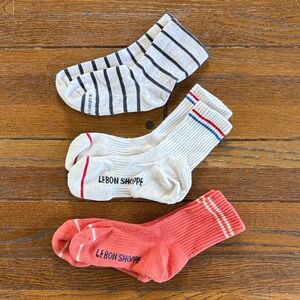 Lot of three pairs Le Bon Shoppe socks